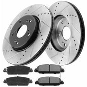 MotorbyMotor 12040086-D1654 Honda Accord Front Brake Rotors & Pads Kit