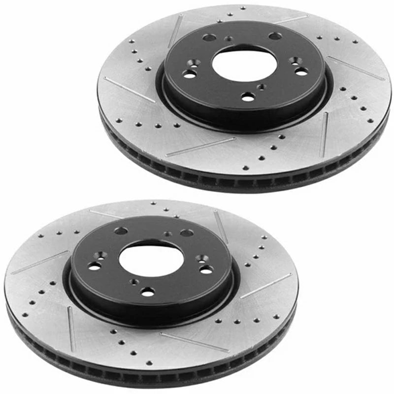 MotorbyMotor 12040086-D1654 Honda Accord Front Brake Rotors & Pads Kit