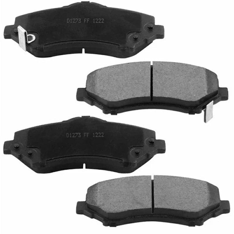 MotorbyMotor 12067069-D1273 Front Drilled Slotted Disc Brake Rotors Ceramic Brake Pads for Chrysler Dodge Ram Volkswagen