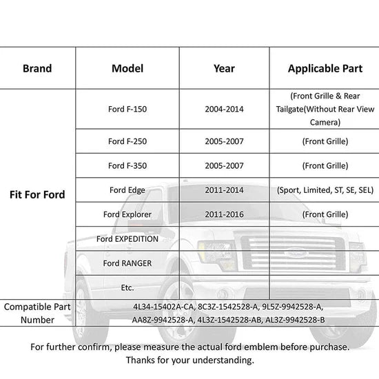 AA8Z-9942528-A Emblem 2006-2019 Ford Patriotic Truck Badge