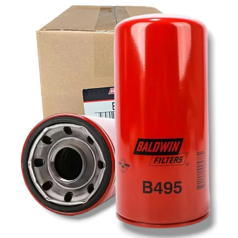 Baldwin B495 Spin‑On Lube Oil Filter - 6 pcs