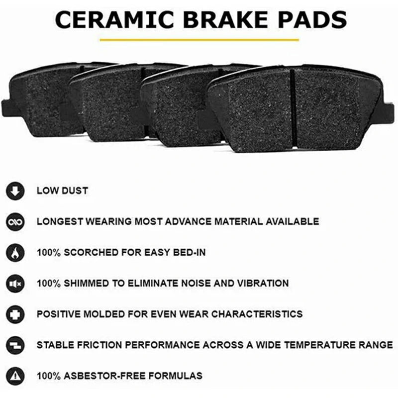 Chevrolet GMC Pontiac D1275 Rear Ceramic Brake Pads Sets Fit