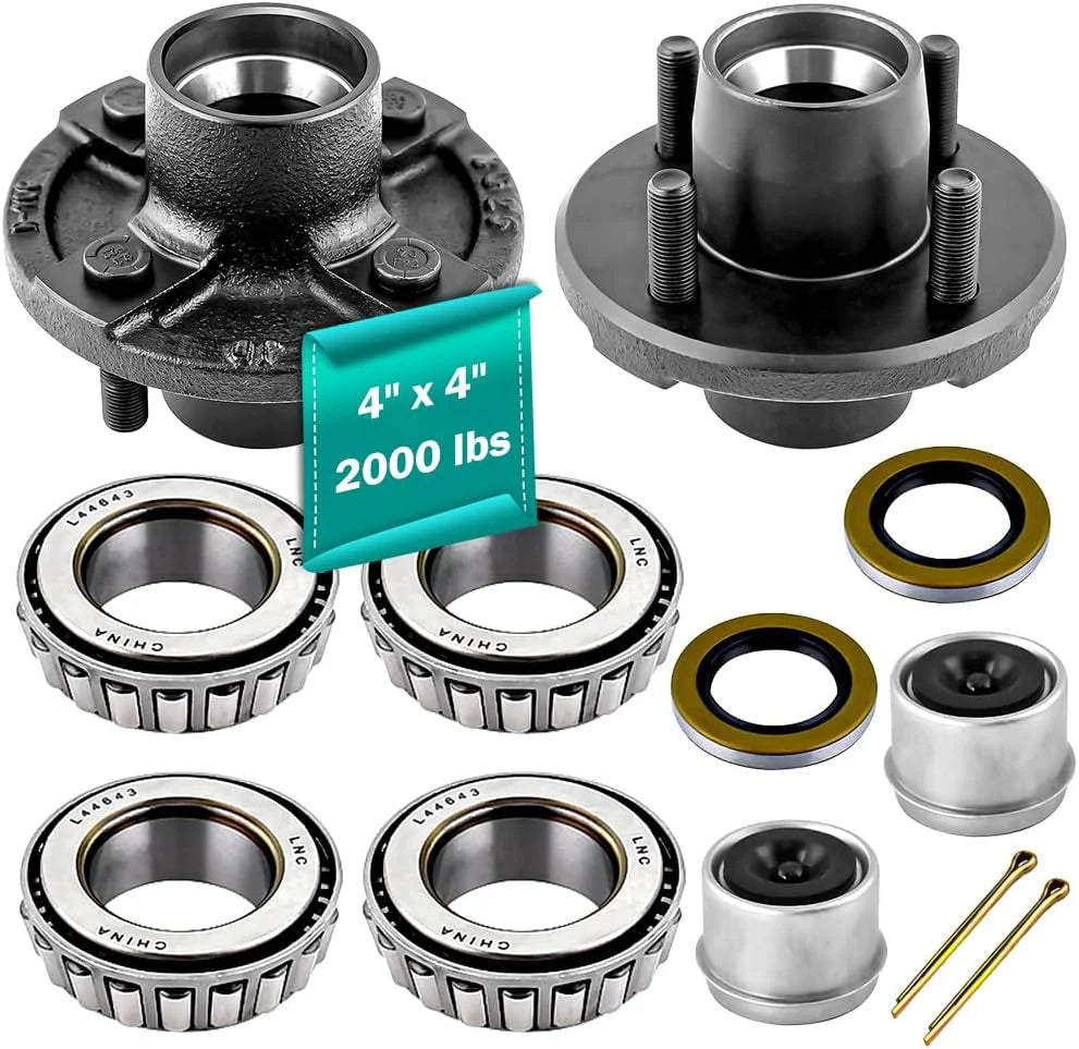 4 on 4" 4 Lug Trailer Idler Hub Kit - ONLY for 2000 lbs Trailer Axles