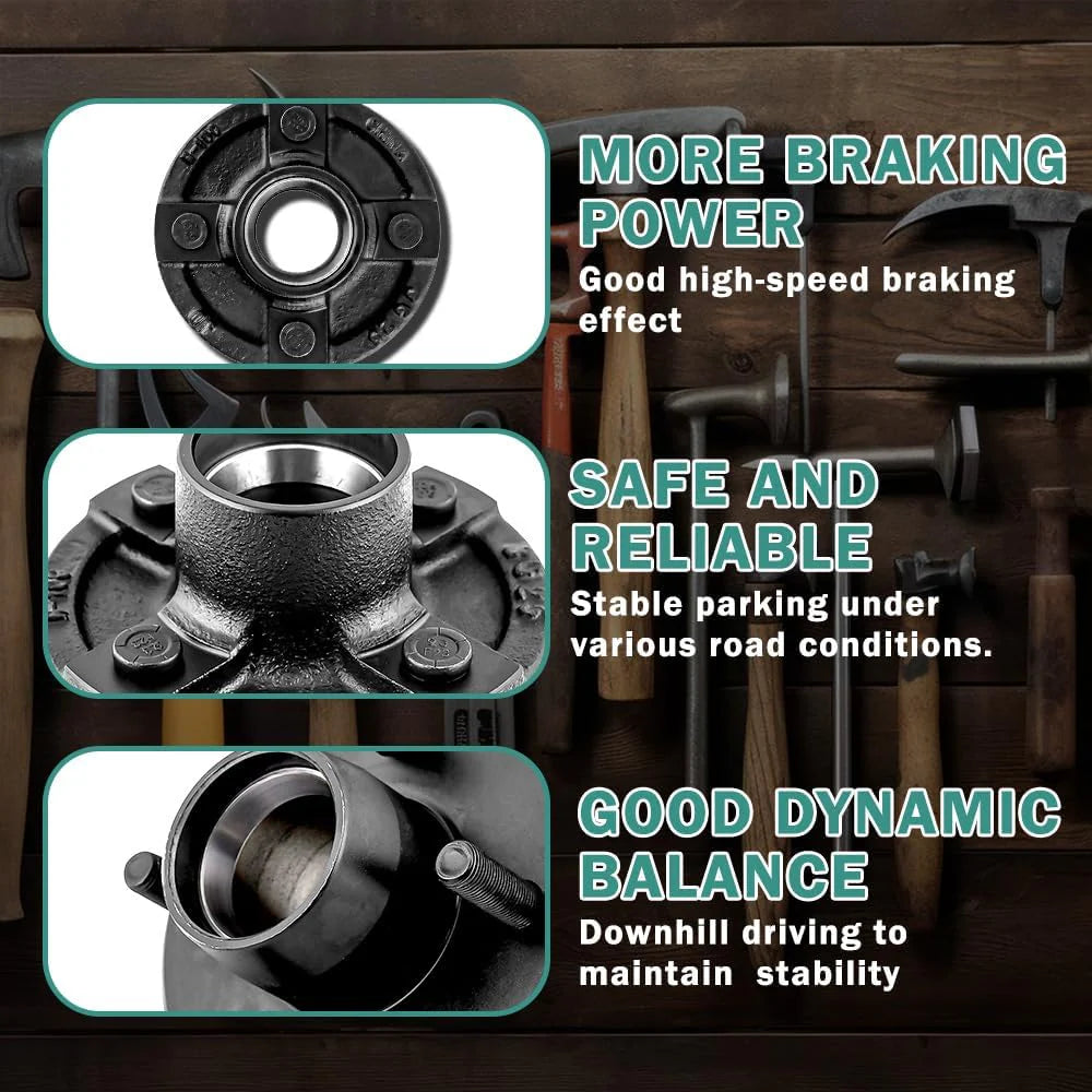 4 on 4" 4 Lug Trailer Idler Hub Kit - ONLY for 2000 lbs Trailer Axles