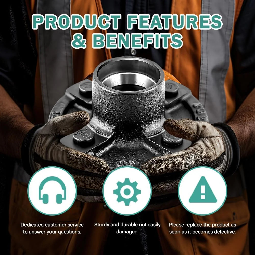 4 on 4" 4 Lug Trailer Idler Hub Kit - ONLY for 2000 lbs Trailer Axles