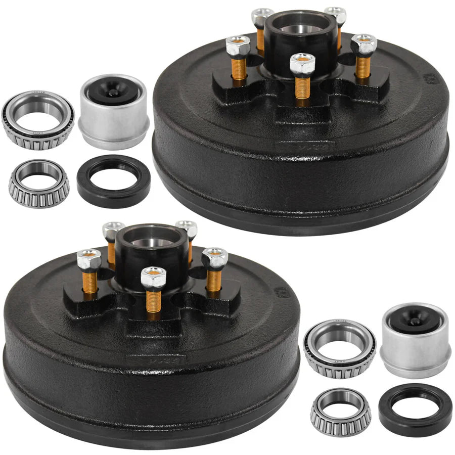 3500 Lbs Axle Trailer Brake Hub Drum Kit 10" X 2-1/4" 5 on 4.5" - 22001K 008-247-05, 84546
