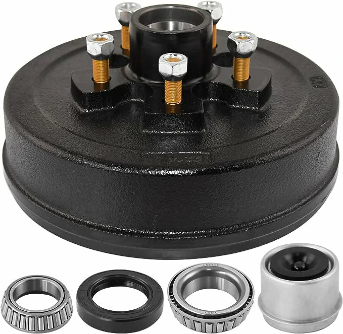 3500 Lbs Axle Trailer Brake Hub Drum Kit 10" X 2-1/4" 5 on 4.5" Bolt Pattern - 22001K 008-247-05, 84546