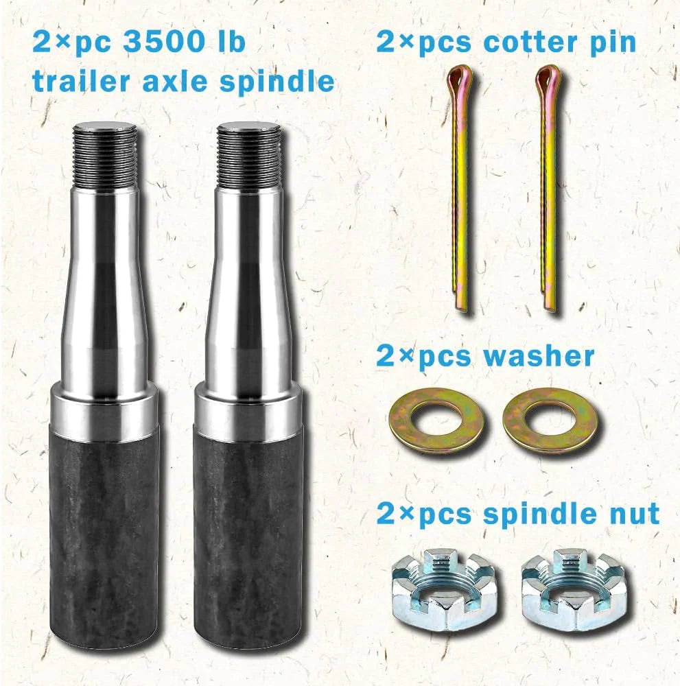 Durable Round Trailer Idler Hub Kit 5 on 4.5'' Bolt Pattern Fits #84 Spindle 3,500 lb Axle