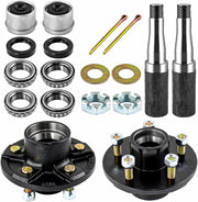 Durable Round Trailer Idler Hub Kit 5 on 4.5'' Bolt Pattern Fits #84 Spindle 3,500 lb Axle