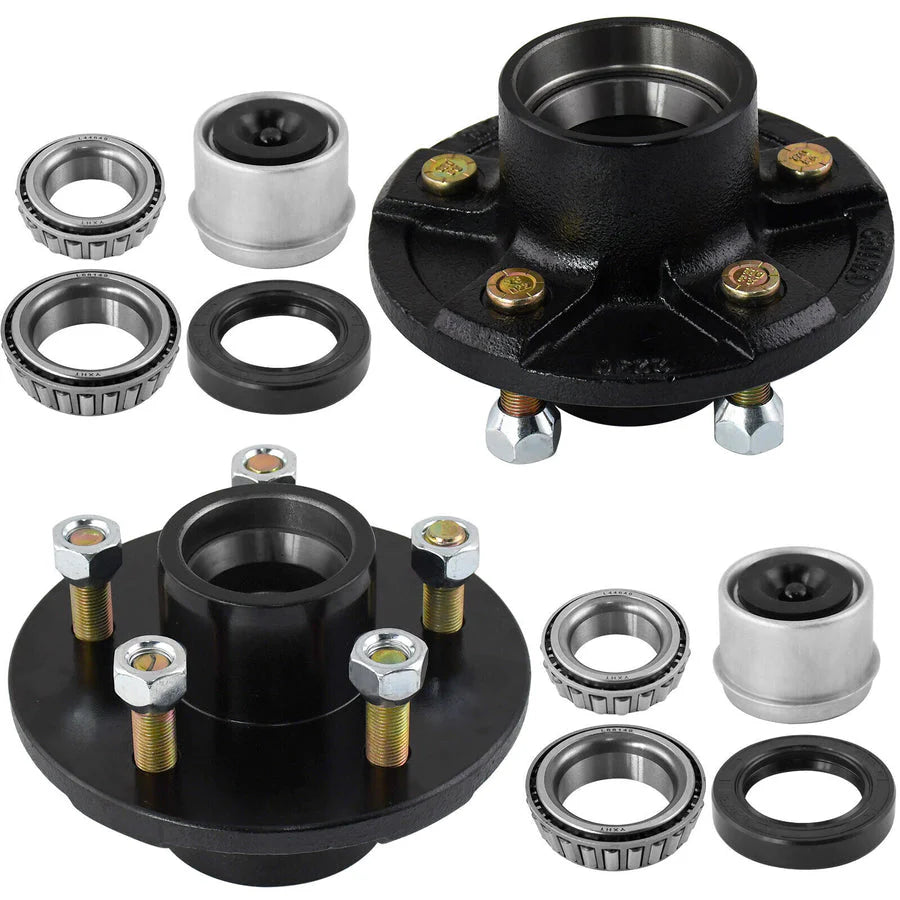 5x5" 5 Lug Trailer Idler Hub Kit - 3500 lbs Axle Hub Assembly