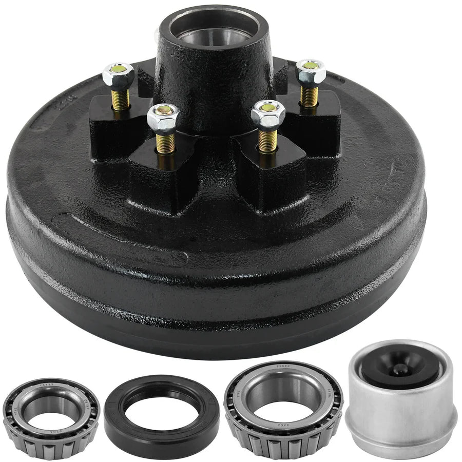 6 on 5.5" Trailer Hub Drum Kit - Compatible with 5200-6000 lbs Axles