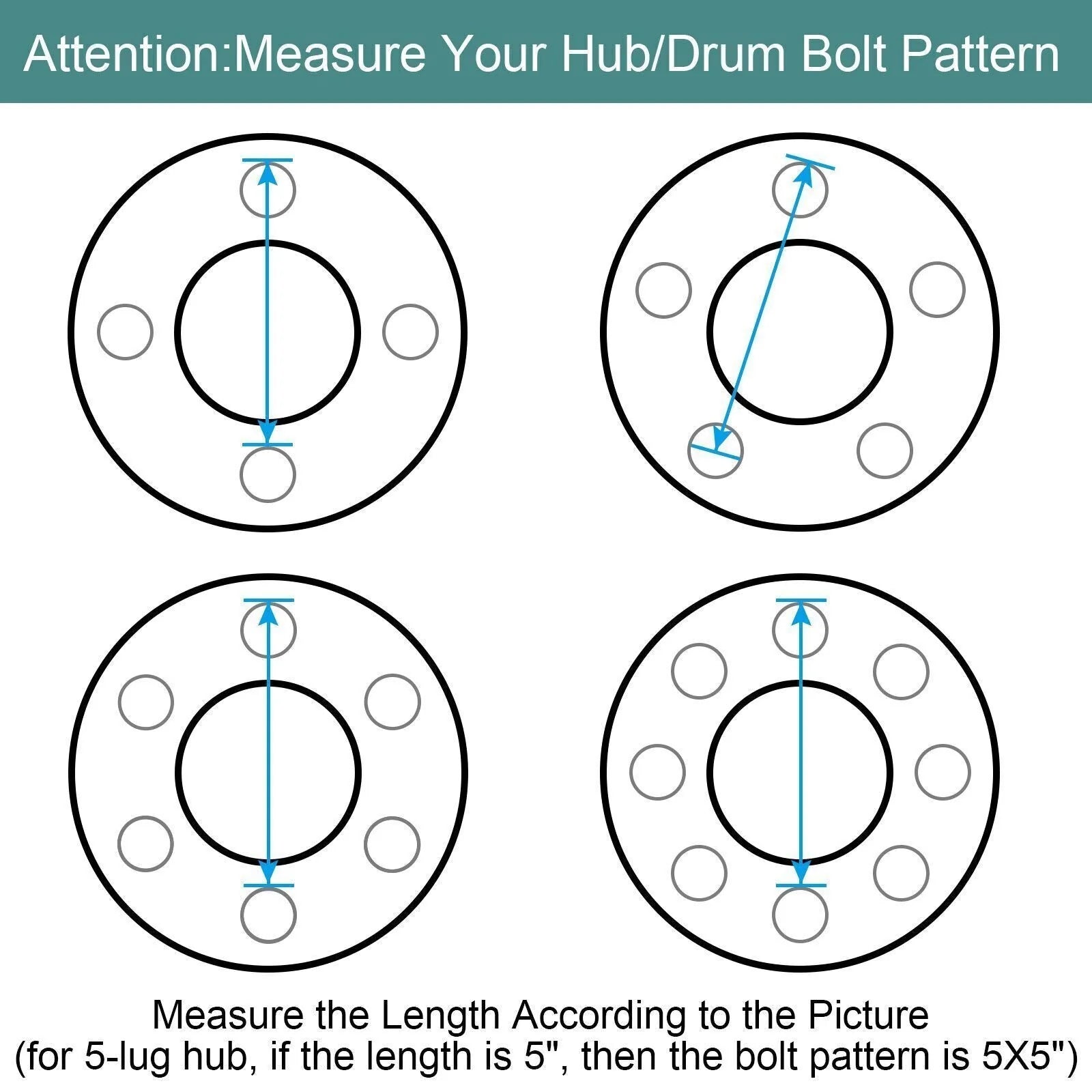6 Lug 5.5" Trailer Idler Hub Kit - for 5200-6000 lbs Axles Hub Assembly