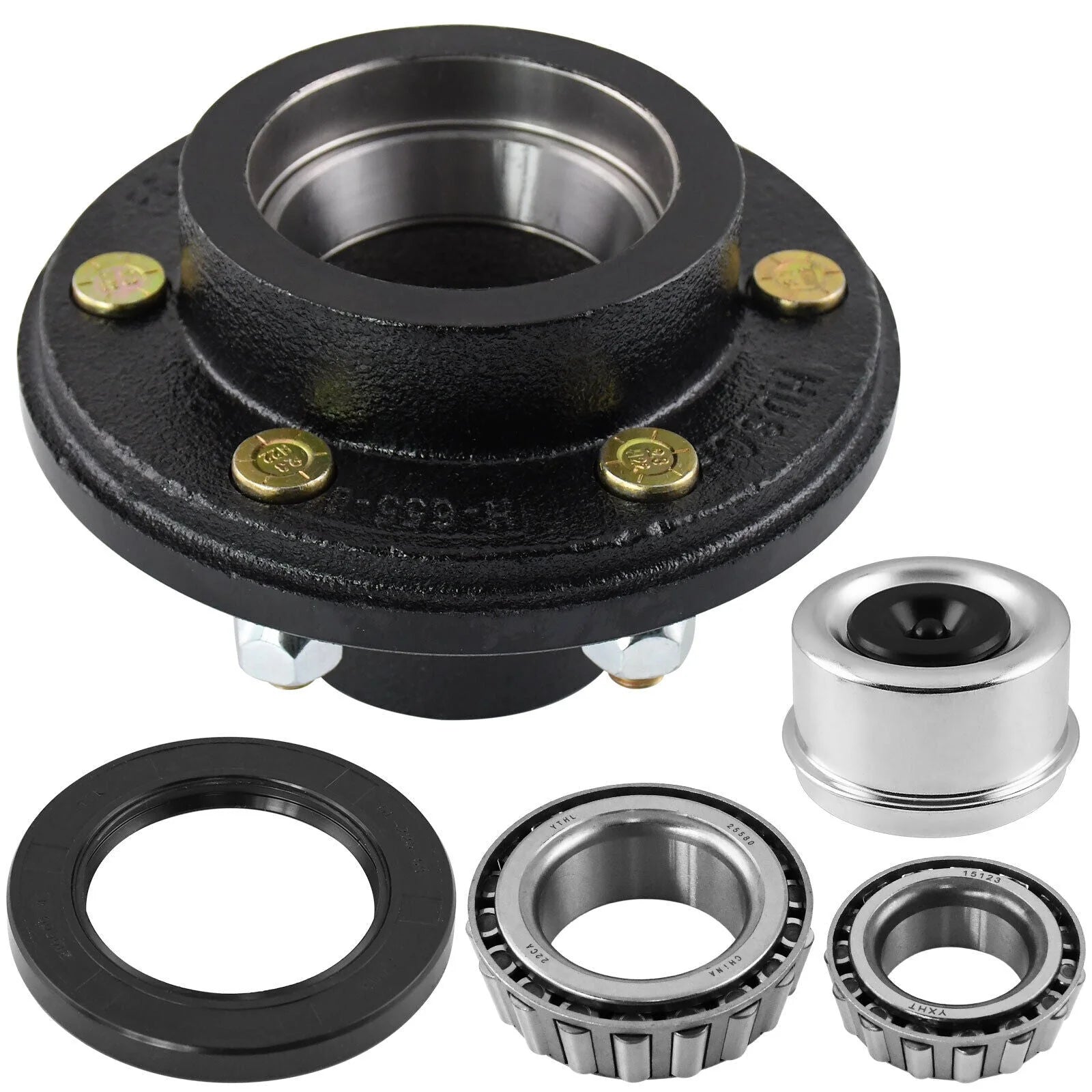 6 Lug 5.5" Trailer Idler Hub Kit - for 5200-6000 lbs Axles Hub Assembly
