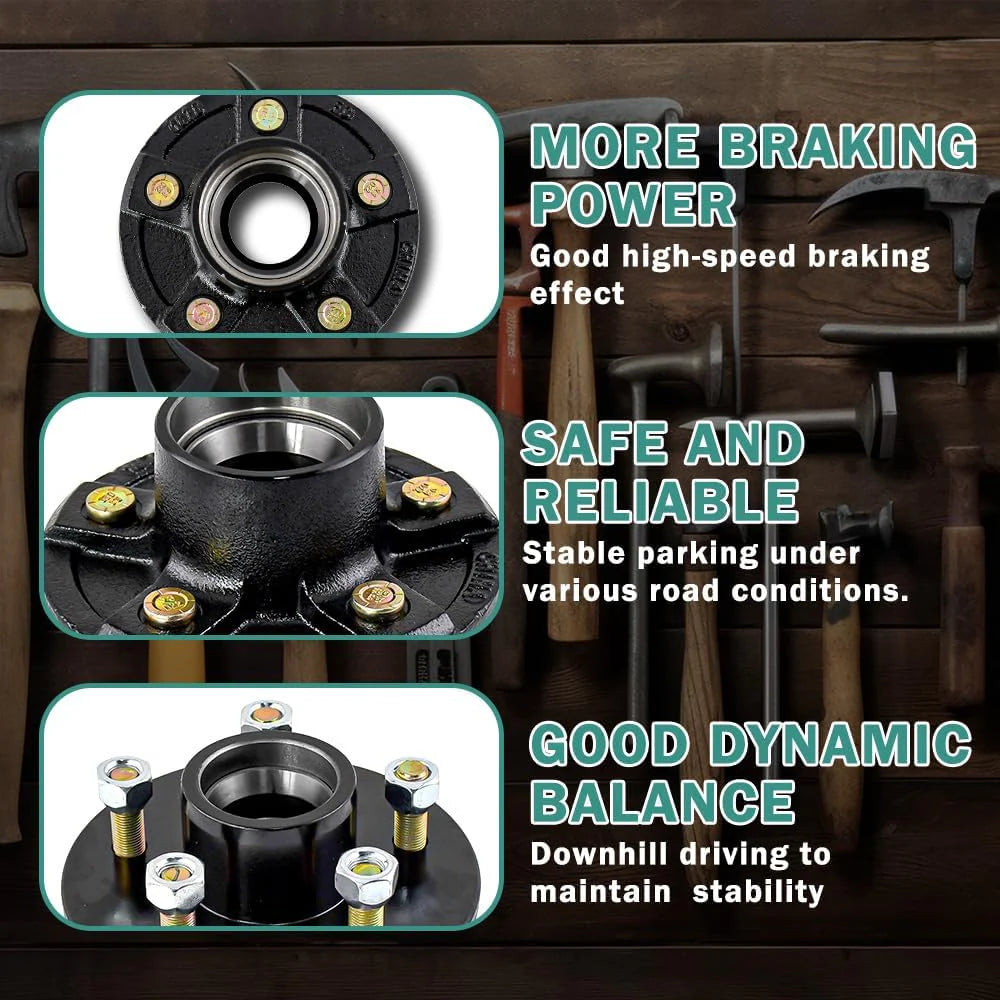 6 Lug 5.5" Trailer Idler Hub Kit - for 5200-6000 lbs Axles Hub Assembly