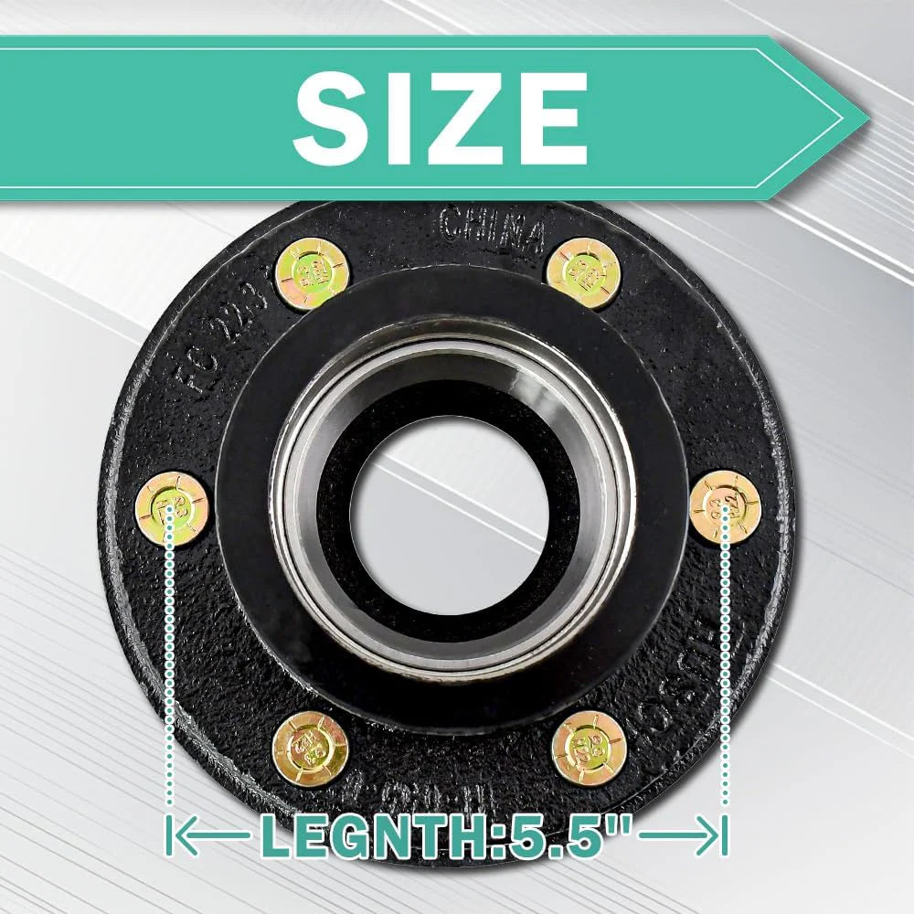 6 Lug 5.5" Trailer Idler Hub Kit - for 5200-6000 lbs Axles Hub Assembly
