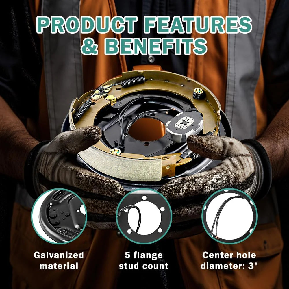 10" X 2 - 1/4" Electric Brake Assembly - 3500 lbs Right Hand