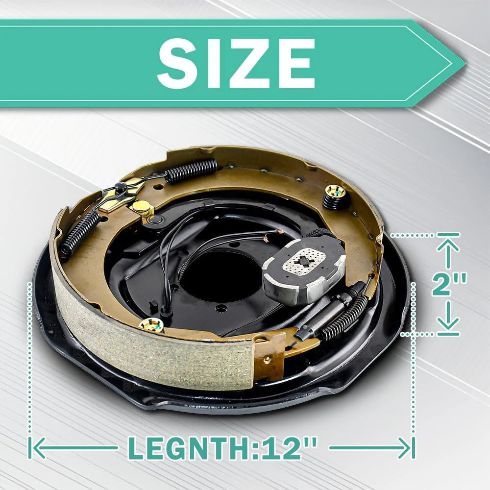 7000 lbs Right Hand Electric Trailer Brake Assembly - 12" x 2"