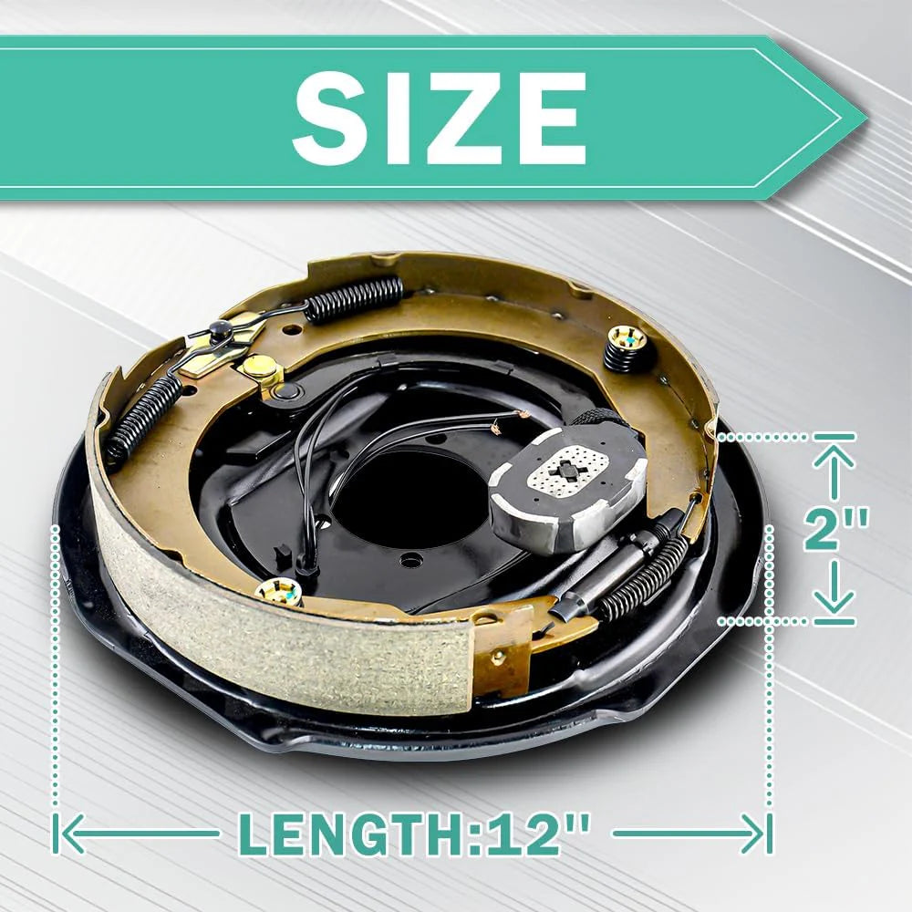 7000 lbs Electric Trailer Brake Kit - 12" x 2" Brake Assembly