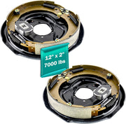 7000 lbs Electric Trailer Brake Kit - 12" x 2" Brake Assembly