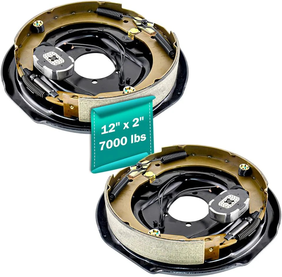 7000 lbs Electric Trailer Brake Kit - 12" x 2" Brake Assembly