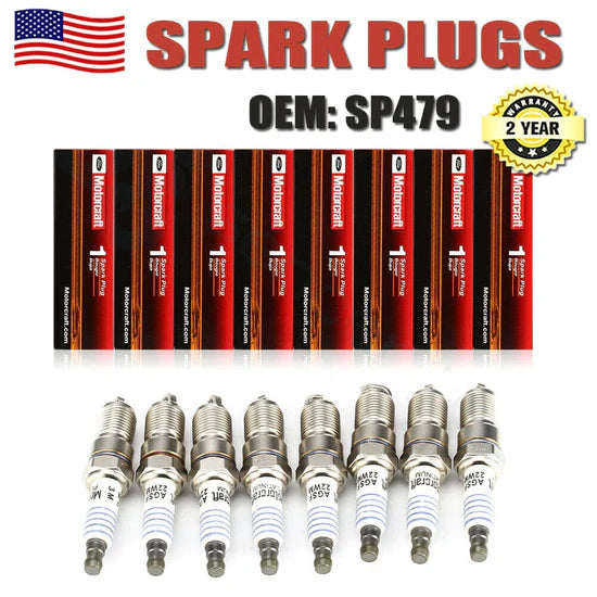 Motorcraft SP479 Spark Plugs AGSF22WM for Ford Lincoln - 8pcs