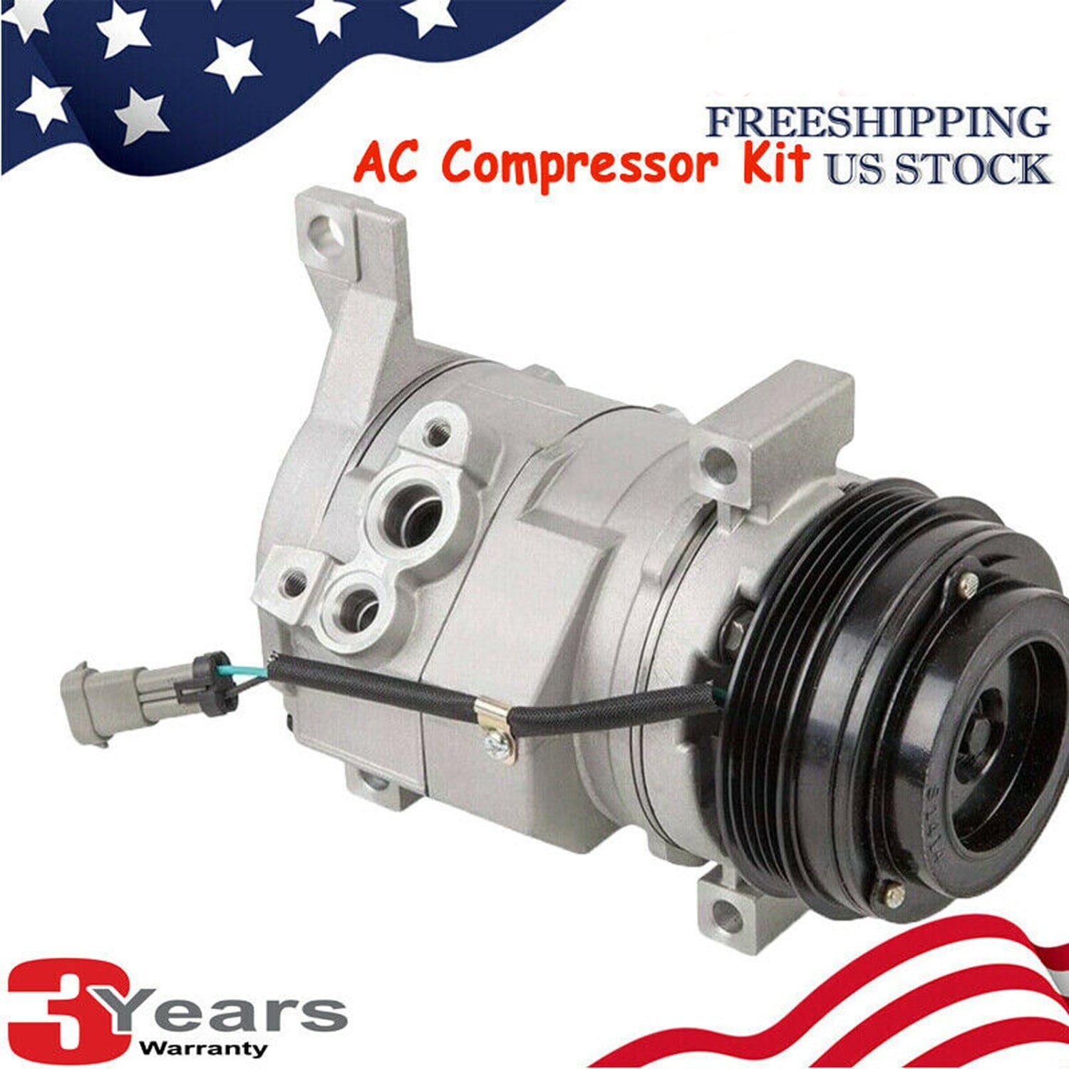 A/C Compressor Fit Cadillac Escalade Chevy Silverado Suburban Tahoe
