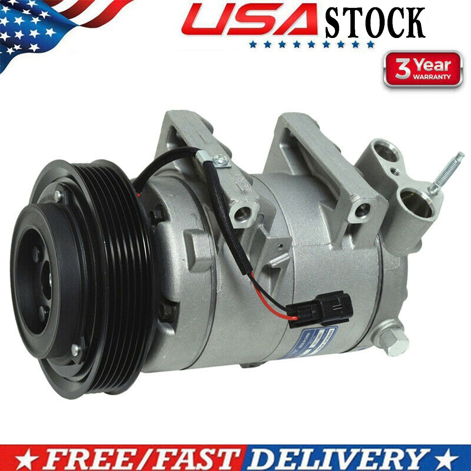 A/C Compressor Kit Fit 2.5L Rogue Select 2008-2013 AC Compressor Clutch, CO11200C, 92610JM01C