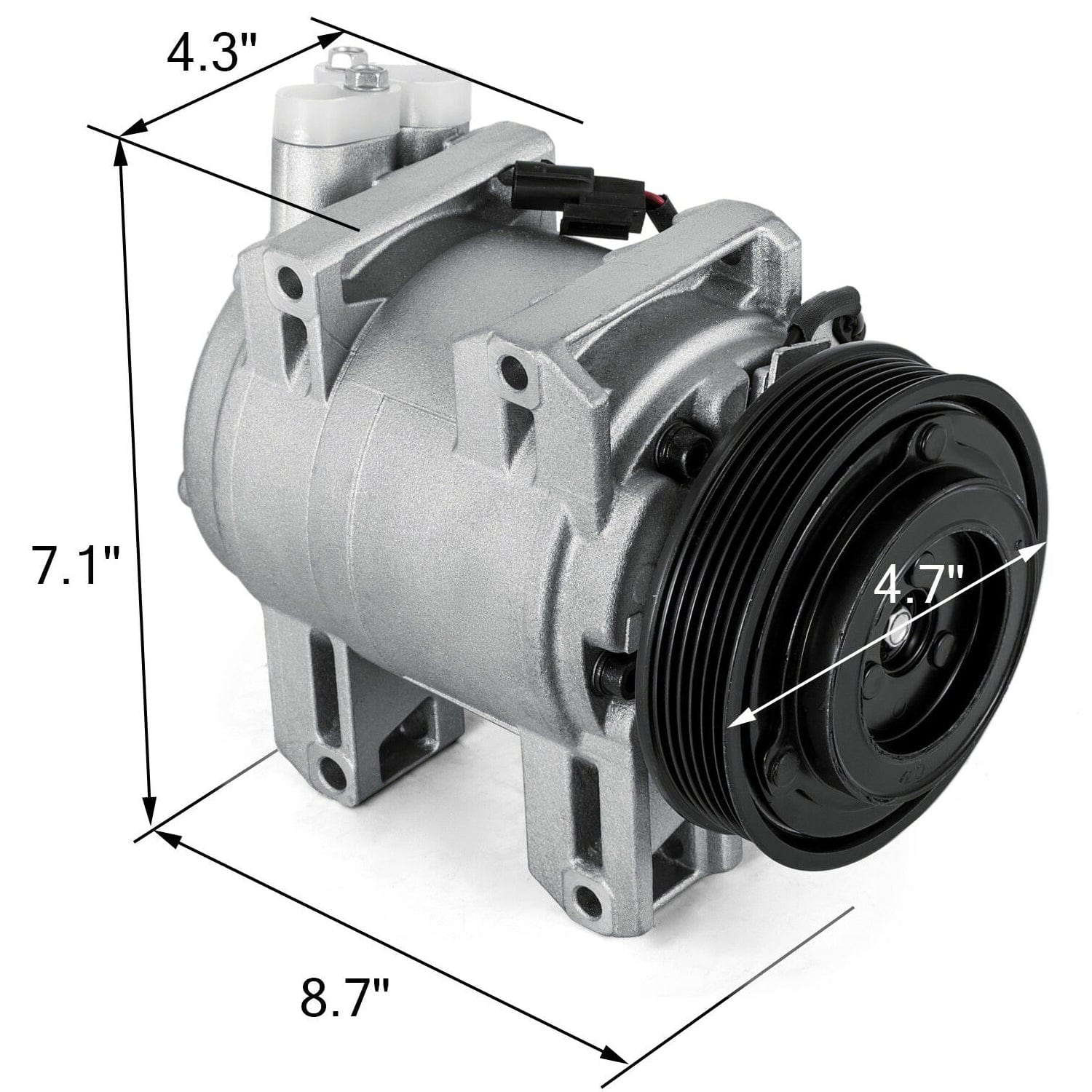 A/C Compressor Kit Fit 2.5L Rogue Select 2008-2013 AC Compressor Clutch, CO11200C, 92610JM01C