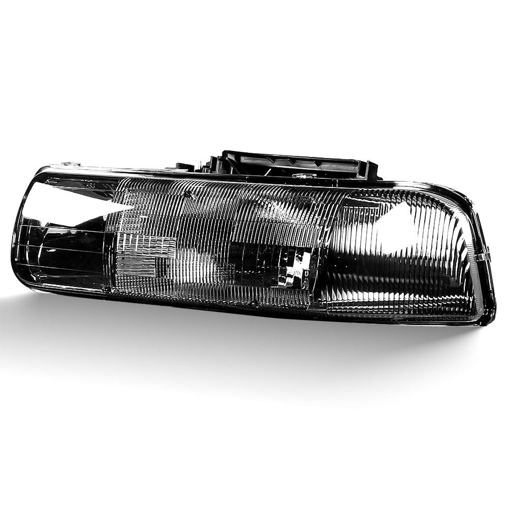 Black Headlights Fit For Chevy Silverado 1999-2002 Tahoe Suburban 1500 2000-2006