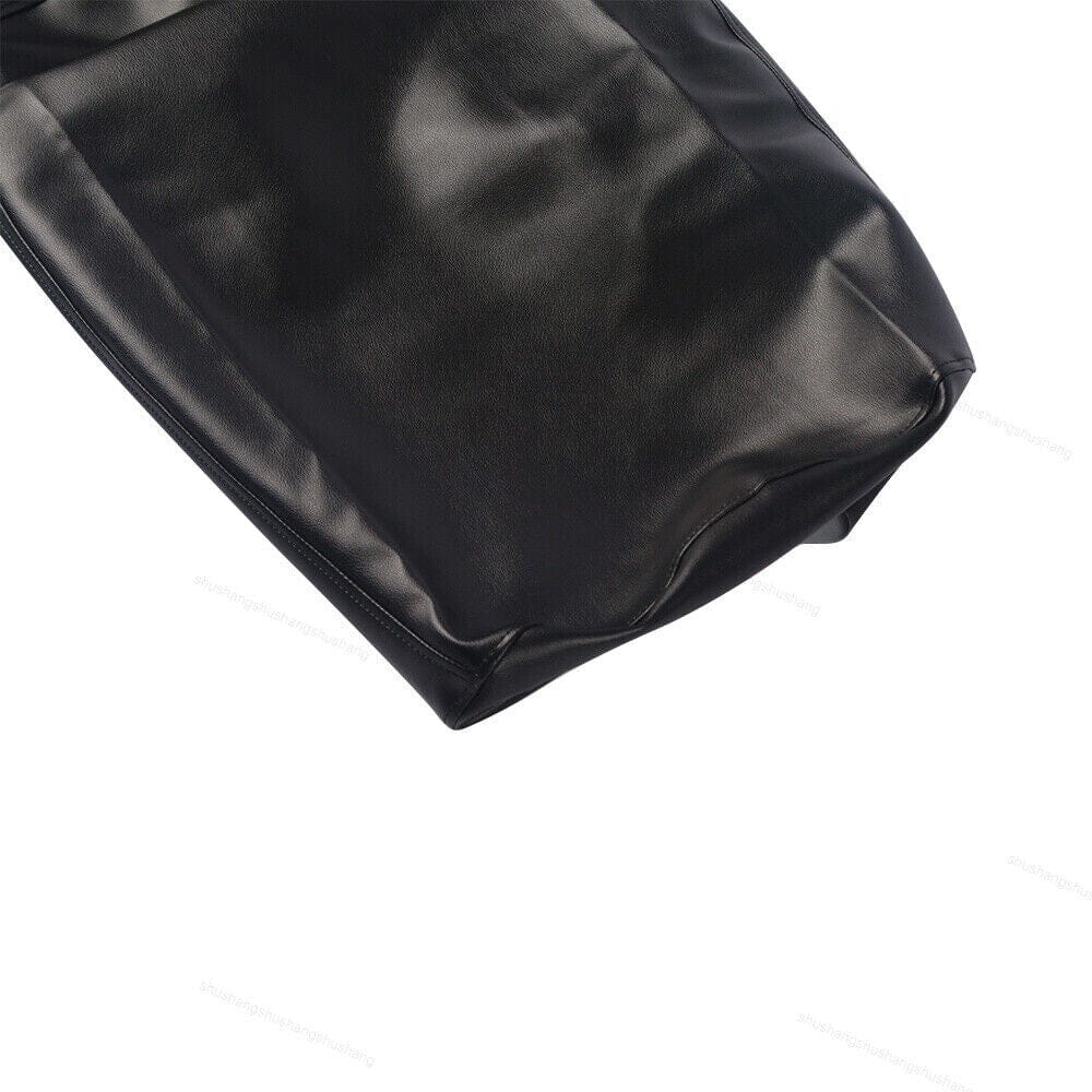 Black Replacement Syn Leather Seat Cover Fit for YAMAHA VK 540 1993-2015