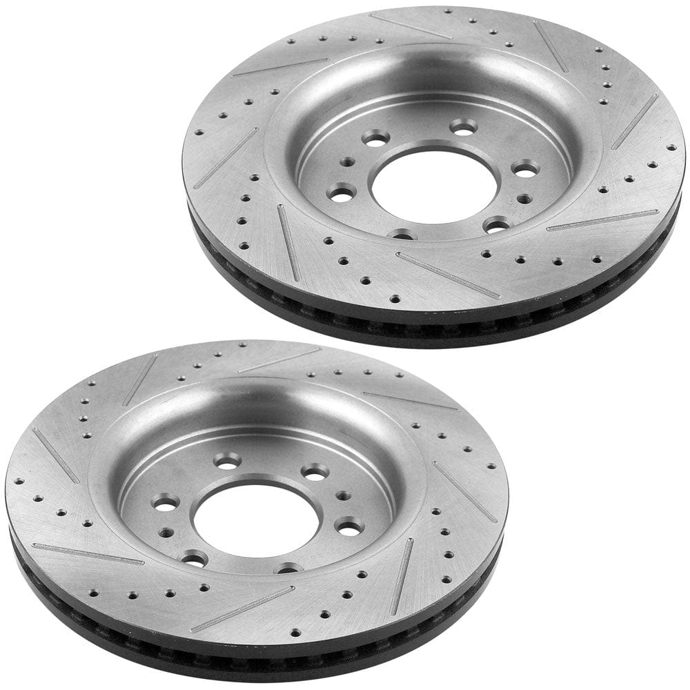 Ford F-150 Front Drilled Slotted Brake Rotor Kits 2010-2020