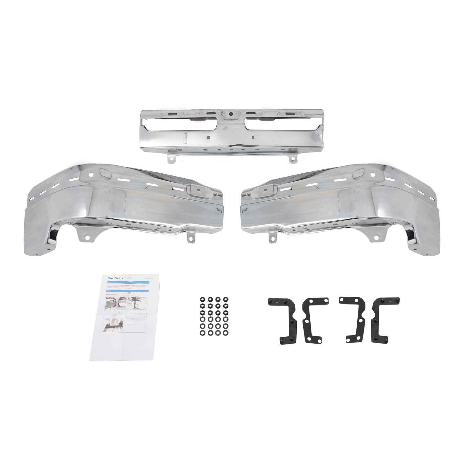 Chrome Front Bumper Face Bar fit for Chevy Silverado 1500 2500 Avalanche 1500