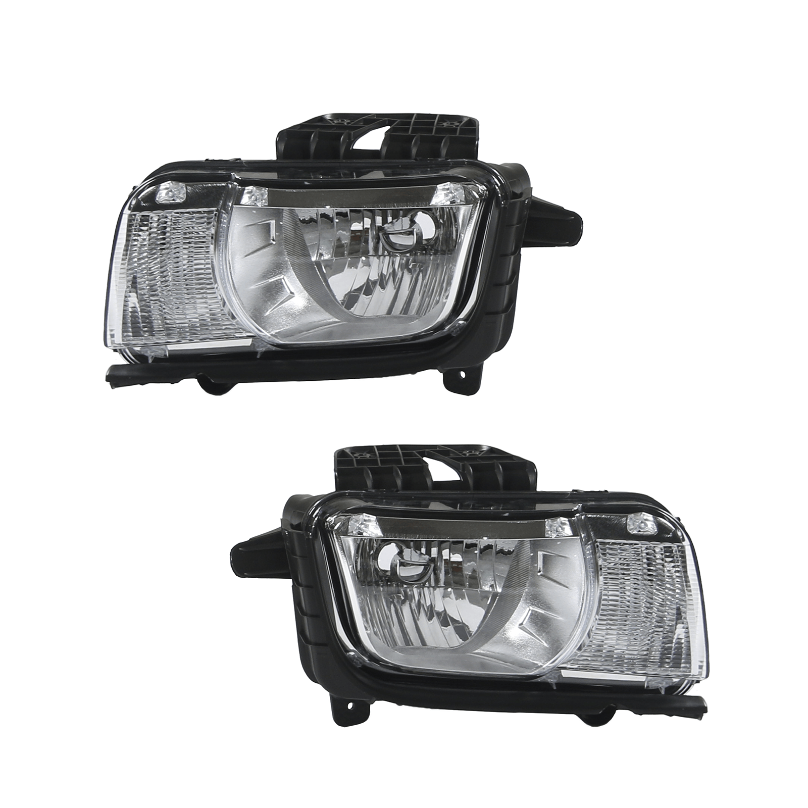 2010-2013 Chevy Camaro Chrome Halogen Headlights LH RH Pair