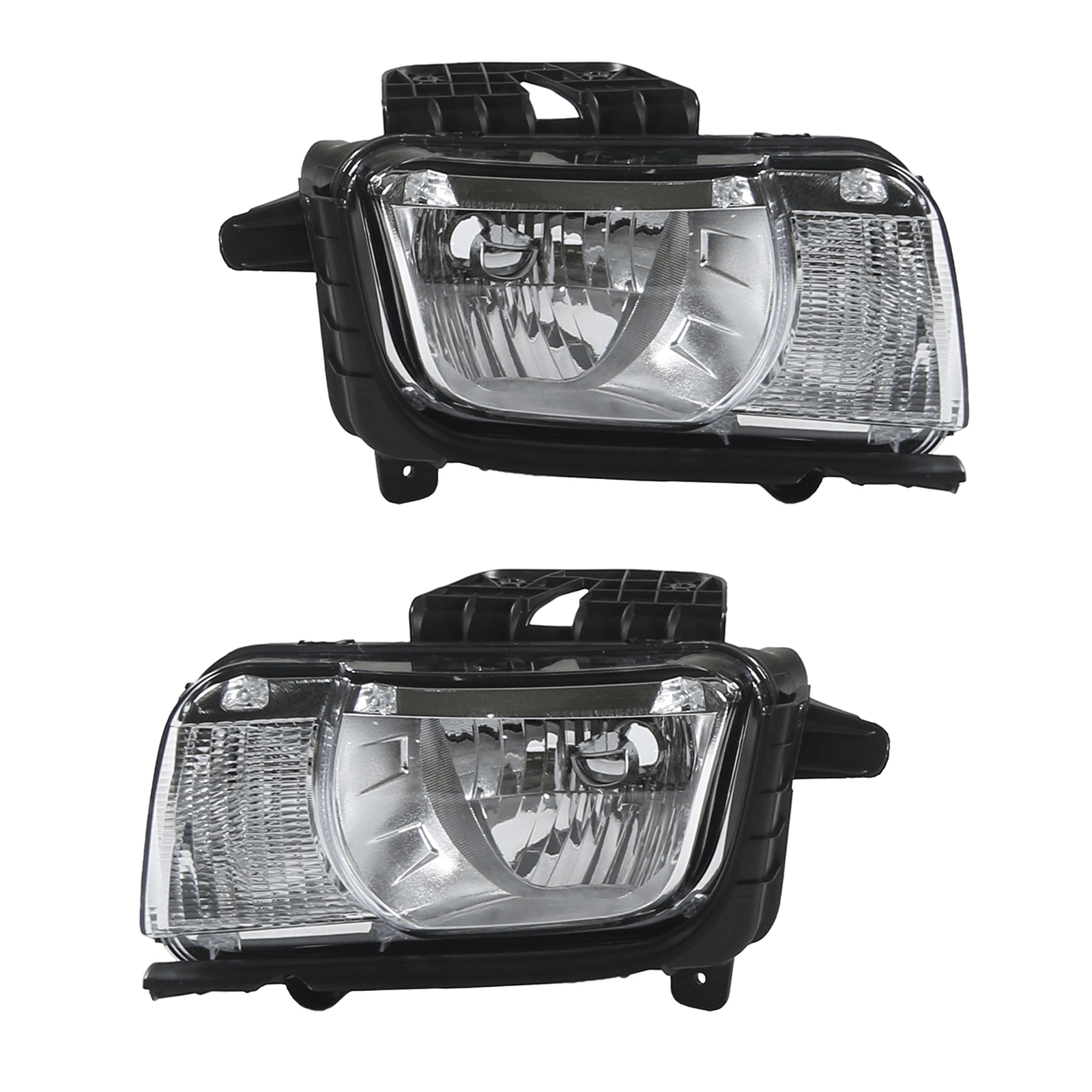 2010-2013 Chevy Camaro Chrome Halogen Headlights LH RH Pair