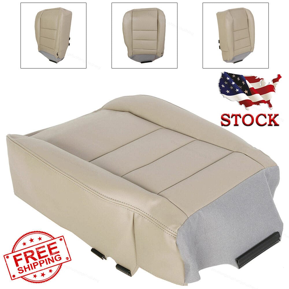 Driver Bottom Seat Cover Fit For Ford F250 F350 Super Duty Lariat 2002-2007 Tan