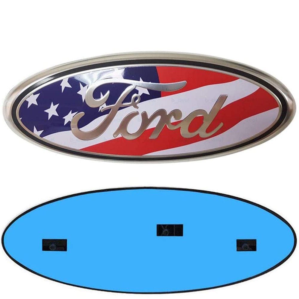 Ford 9" Oval American Flag Emblem - Patriotic Truck Badge 8C3Z-1542528-A