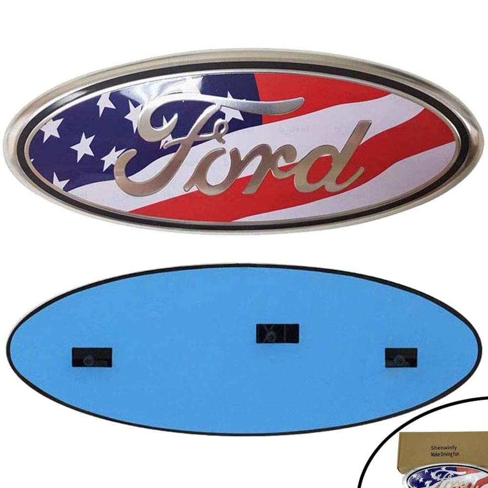 Ford 9" Oval American Flag Emblem - Patriotic Truck Badge 8C3Z-1542528-A