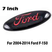 Ford F-150 7" Black Red Oval Tailgate Emblem Badge 2004-2014
