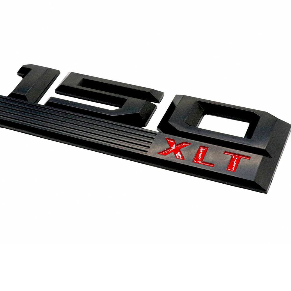 Ford F-150 XLT Fender Emblem - Red & Black OEM Replacement Badge FL3Z-16720-D