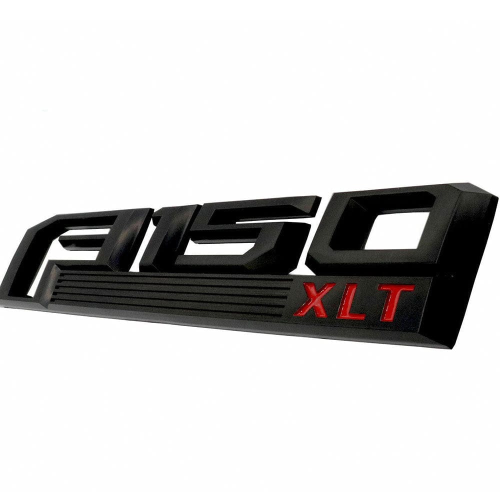 Ford F-150 XLT Fender Emblem - Red & Black OEM Replacement Badge FL3Z-16720-D