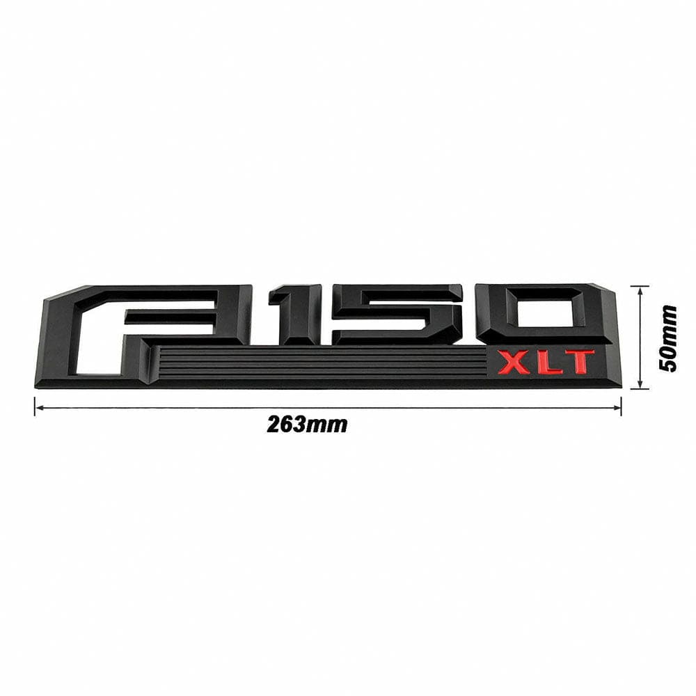 Ford F-150 XLT Fender Emblem - Red & Black OEM Replacement Badge FL3Z-16720-D
