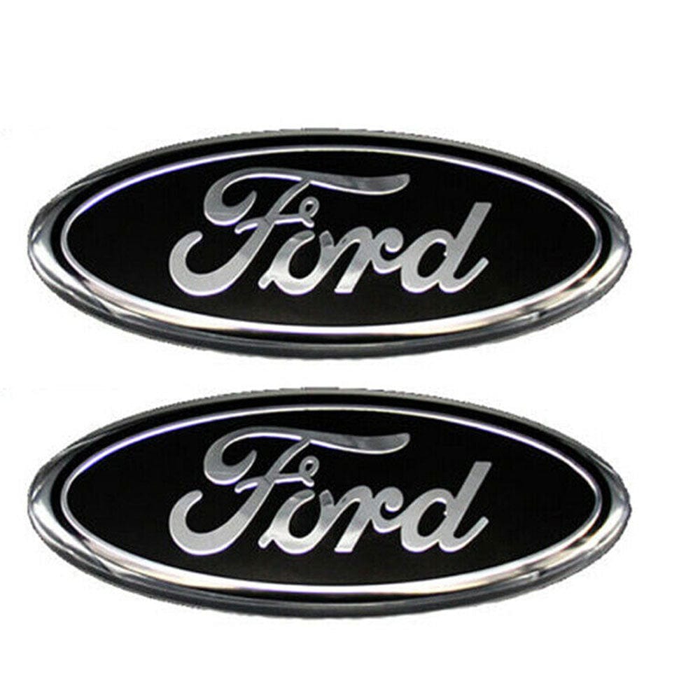 Ford OEM Emblem F150, F250, F350 9" Oval Black Silver AL3Z-9942528-B