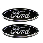 Ford OEM Emblem F150, F250, F350 9" Oval Black Silver AL3Z-9942528-B