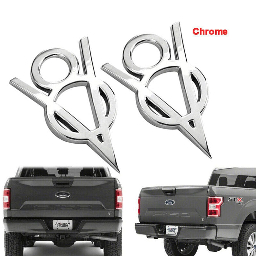 Ford V8 Racing Emblem Chrome M-7843-V8