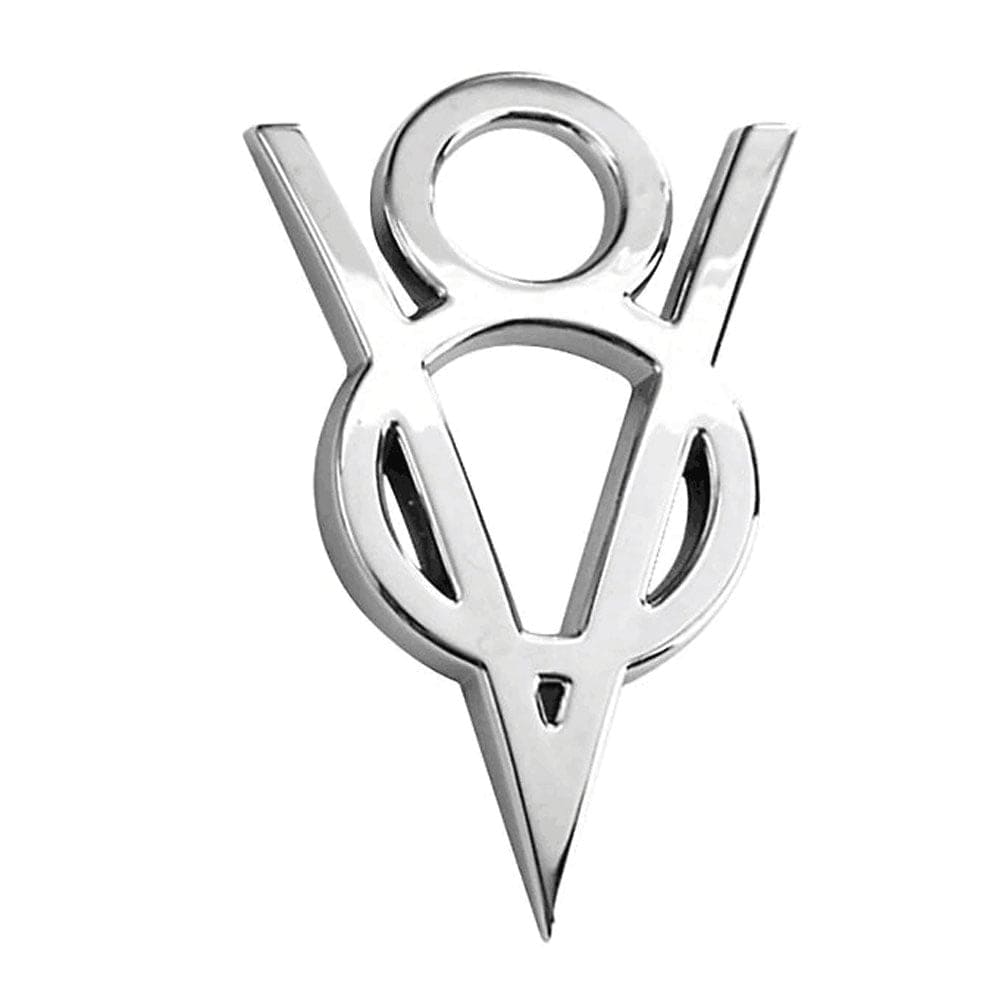 Ford V8 Racing Emblem Chrome M-7843-V8