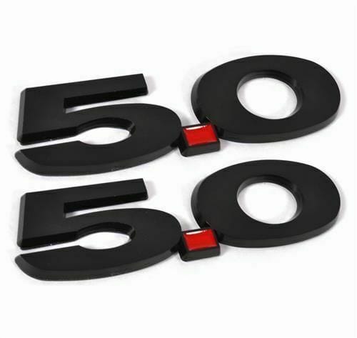 TWO Side Fender Metal Emblems 3D Logo 5.0 Badge Decal For Ford Mustang 2011-2014