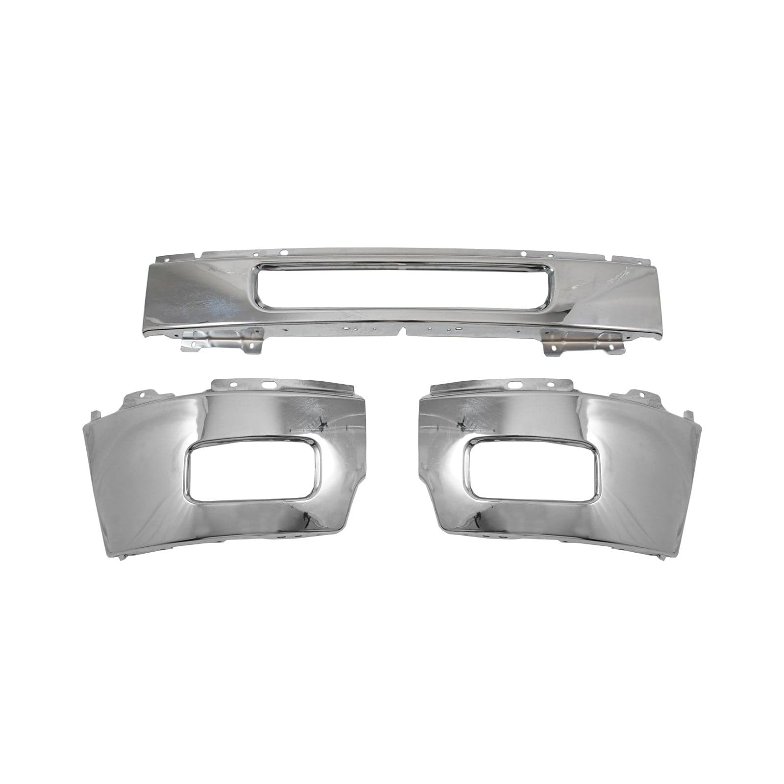 Fit For Chevy Silverado 2500 3500 11-14 Chrome Split Front Bumper Face Bar