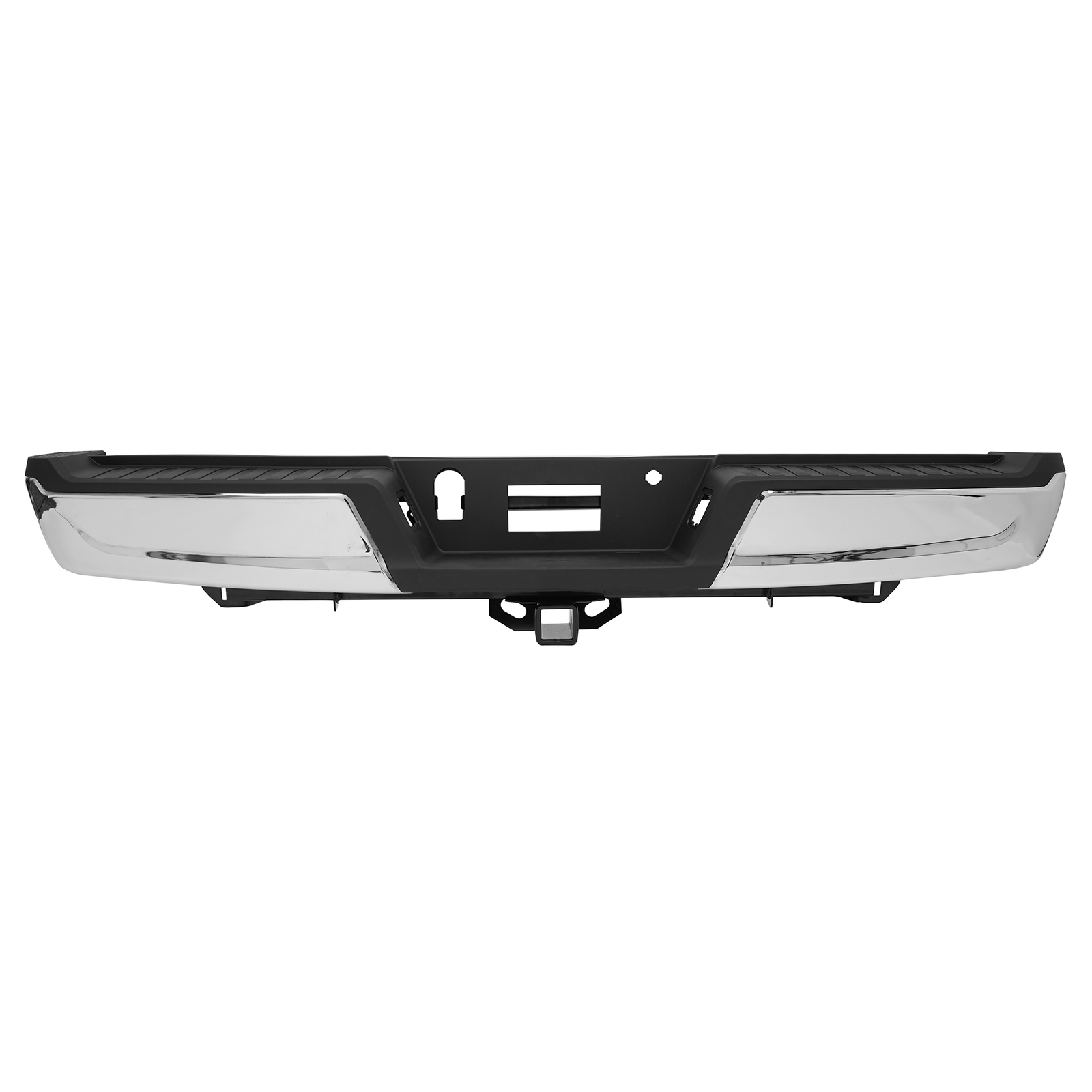 Fit For Ford F-150 21-23 Chrome Rear Bumper Assembly W/Max Tow W/O Sensor Holes