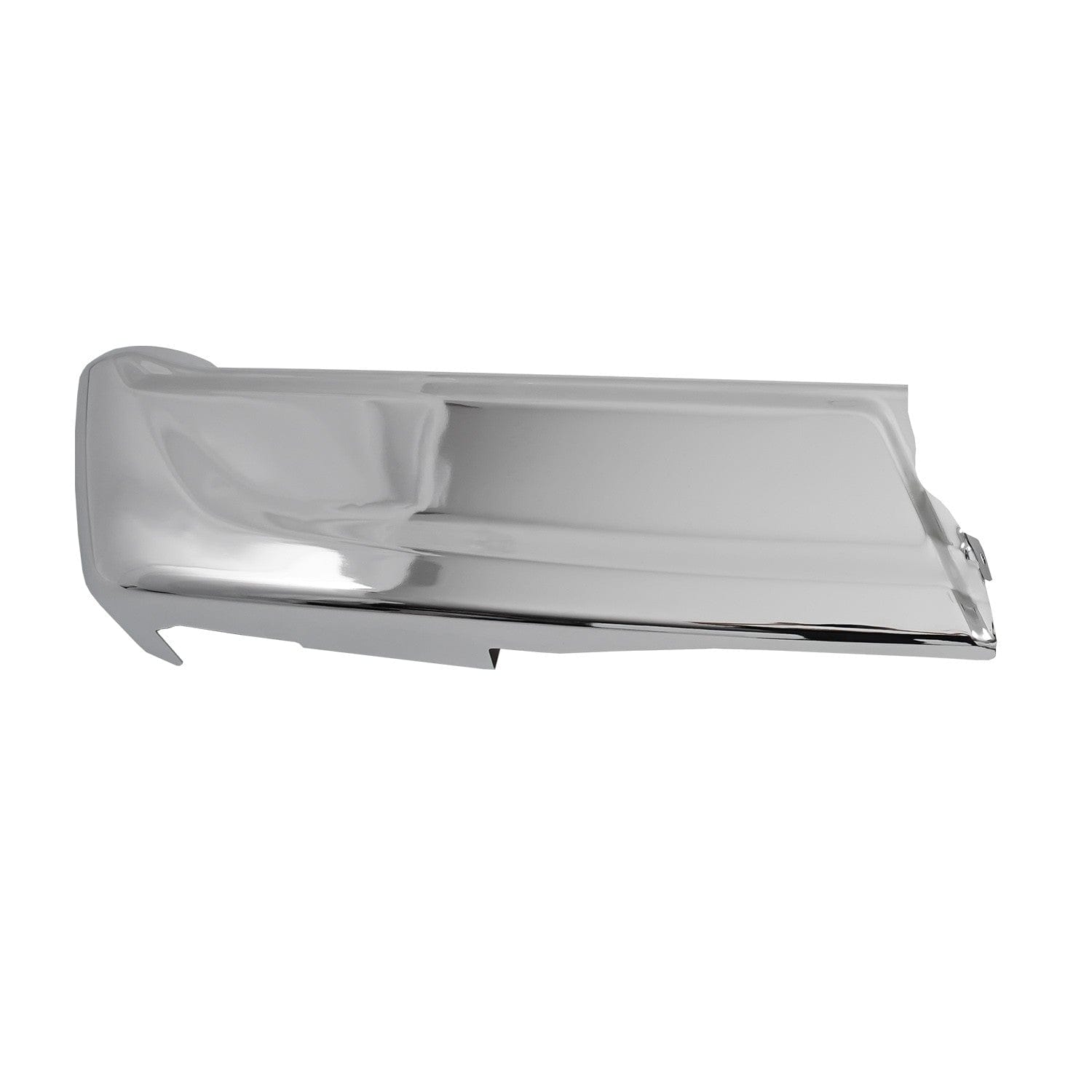 Fit For Ford F-150 21-24 Chrome Steel Rear Bumper End Cap w/o Sensor Holes