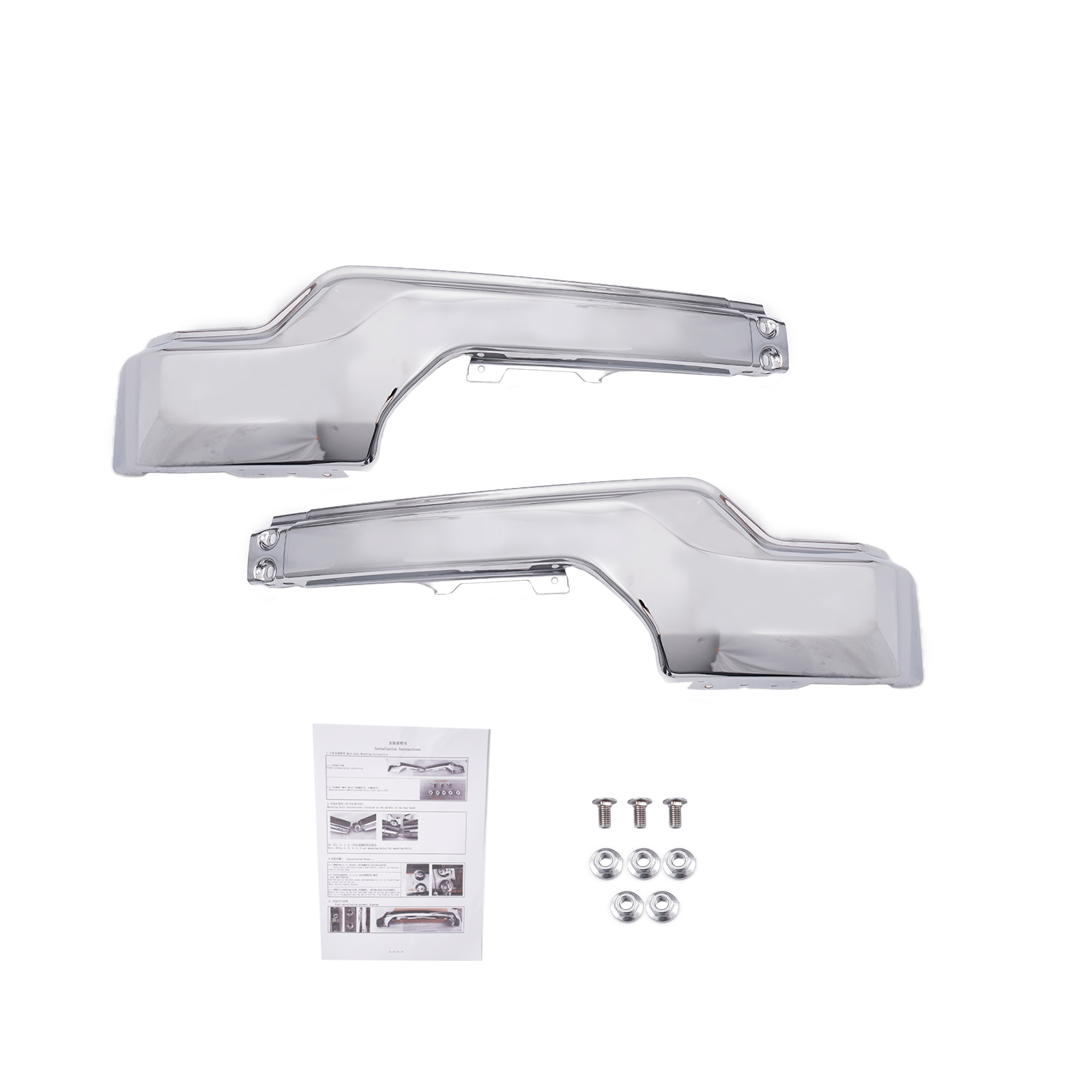 Fit for GMC Sierra 1500 2019 2020 2021 Front Bumper Face Bar W/o Sensors Chrome